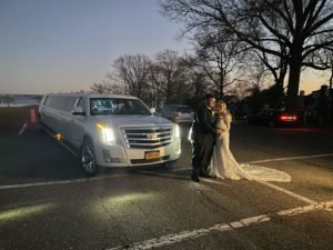 Luxury wedding transportation for bride and groom in Westchester